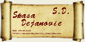 Spasa Dejanović vizit kartica